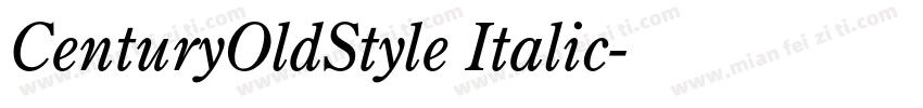 CenturyOldStyle Italic字体转换